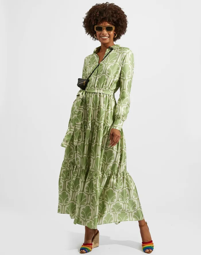 La Doublej Bellini Dress Grove In Twill Silk Women Dresses