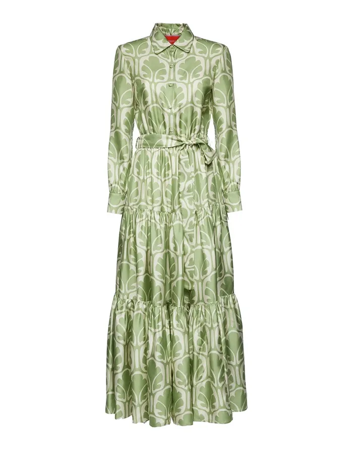 La Doublej Bellini Dress Grove In Twill Silk Women Dresses