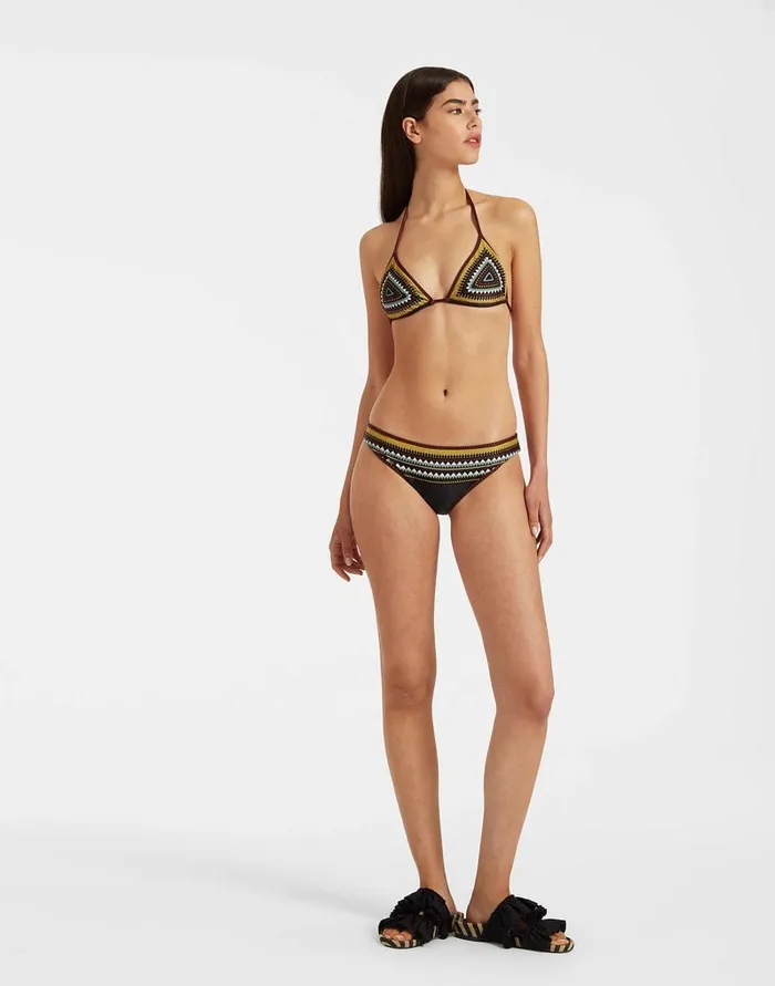 La Doublej Bikini Bottom Doric Place Black In Lycra Women Swimwear