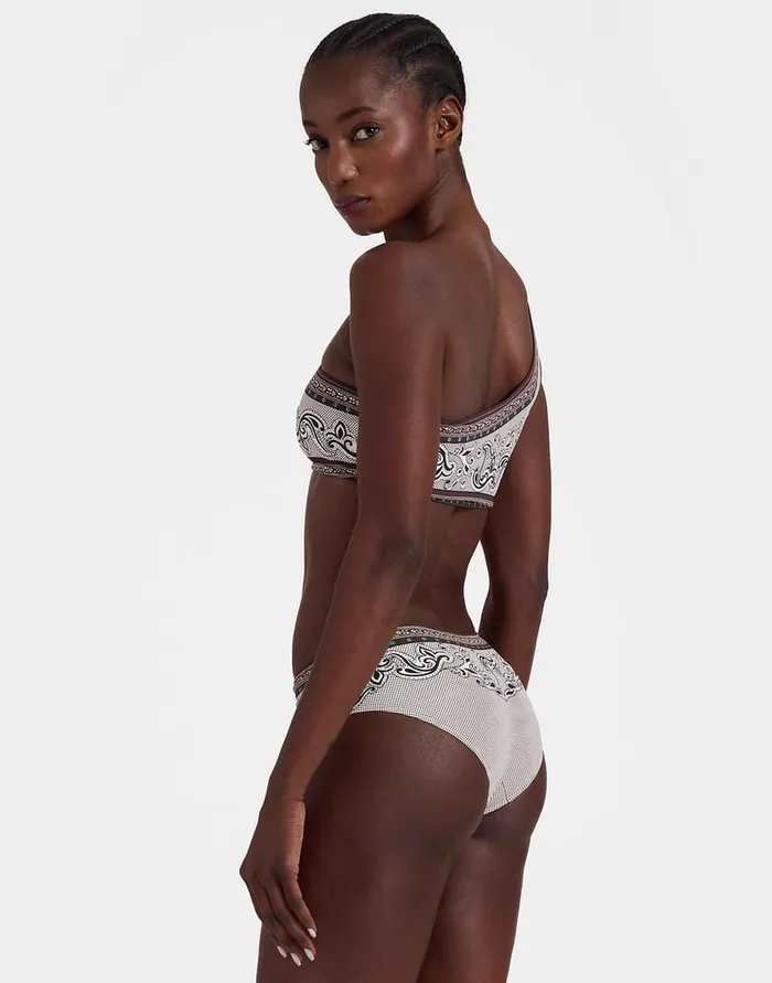 La Doublej Boy Brief Mirage Place Pink In Supreme Lycra Women Swimwear