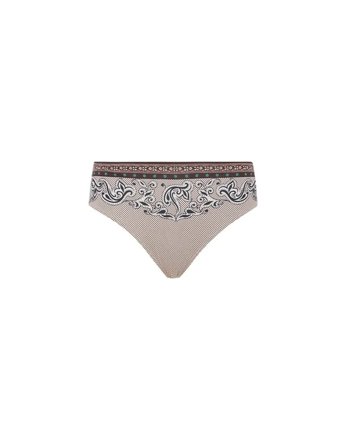 La Doublej Boy Brief Mirage Place Pink In Supreme Lycra Women Swimwear