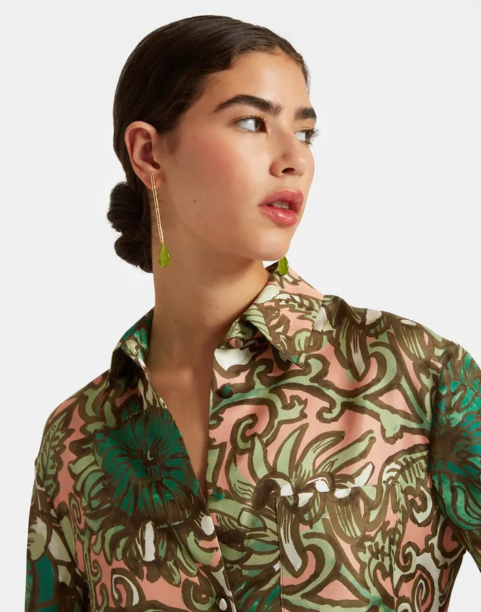 La Doublej Boy Shirt Anemone Pink In Twill Silk Women Shirts and Tops