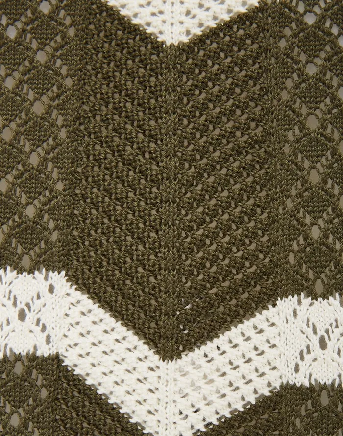 La Doublej Chevron Skirt Solid Camouflage In Knit Chevron Women Skirts