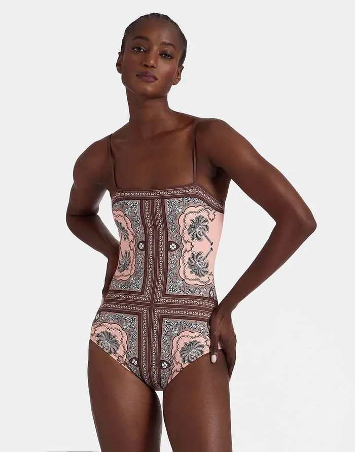 La Doublej Elle Swimsuit Mirage Place Pink In Supreme Lycra Women Swimwear