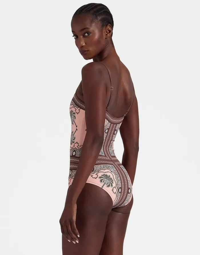 La Doublej Elle Swimsuit Mirage Place Pink In Supreme Lycra Women Swimwear