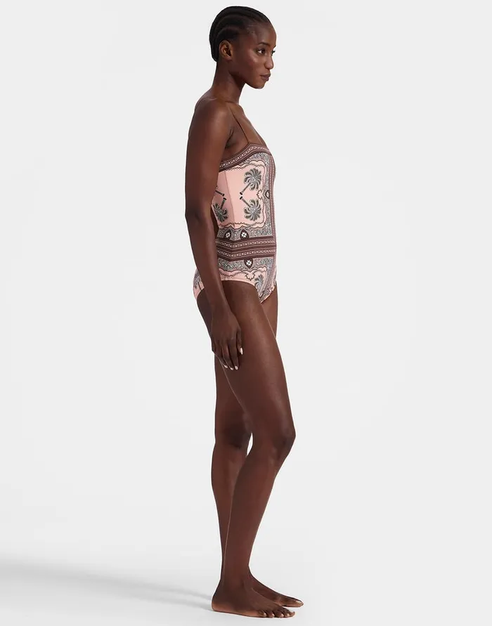 La Doublej Elle Swimsuit Mirage Place Pink In Supreme Lycra Women Swimwear