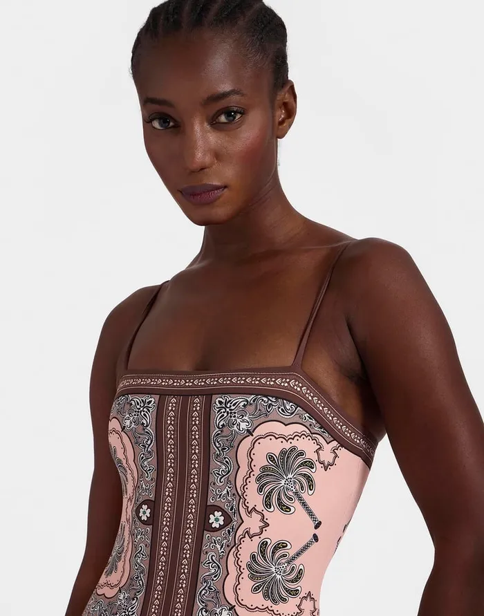 La Doublej Elle Swimsuit Mirage Place Pink In Supreme Lycra Women Swimwear