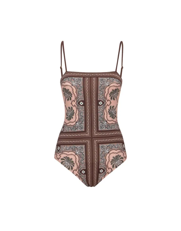 La Doublej Elle Swimsuit Mirage Place Pink In Supreme Lycra Women Swimwear