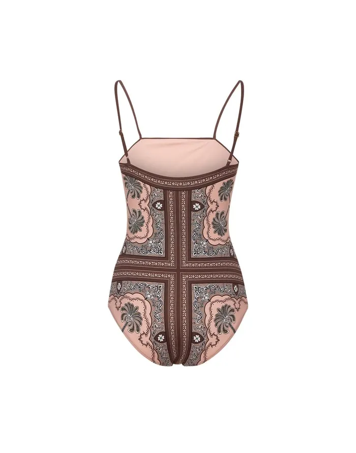 La Doublej Elle Swimsuit Mirage Place Pink In Supreme Lycra Women Swimwear