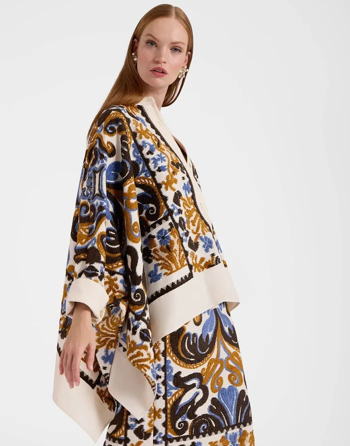 La Doublej Foulard Jacket Corsini Cream In Jacquard Women Party Dressing