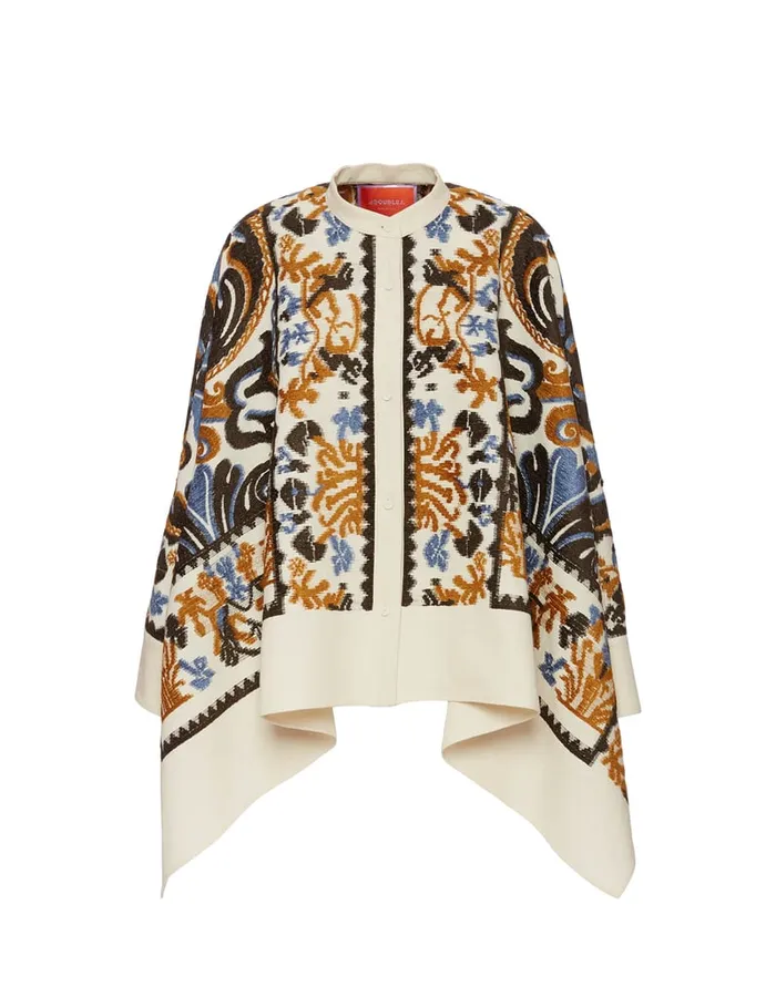 La Doublej Foulard Jacket Corsini Cream In Jacquard Women Party Dressing