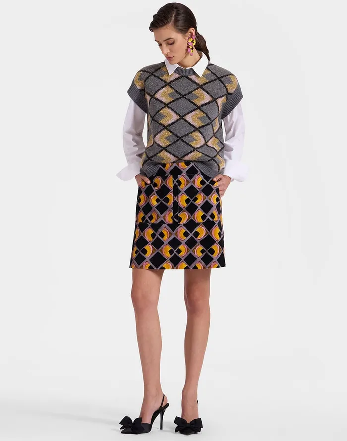 La Doublej HalfLight Gilet HalfLight Grey In Jacquard Women Knitwear