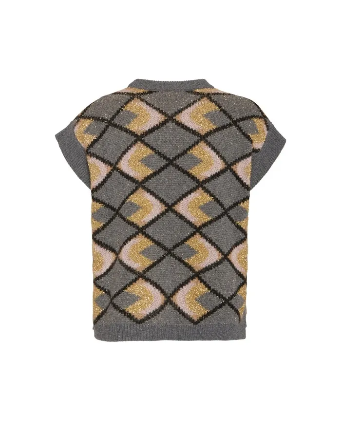 La Doublej HalfLight Gilet HalfLight Grey In Jacquard Women Knitwear