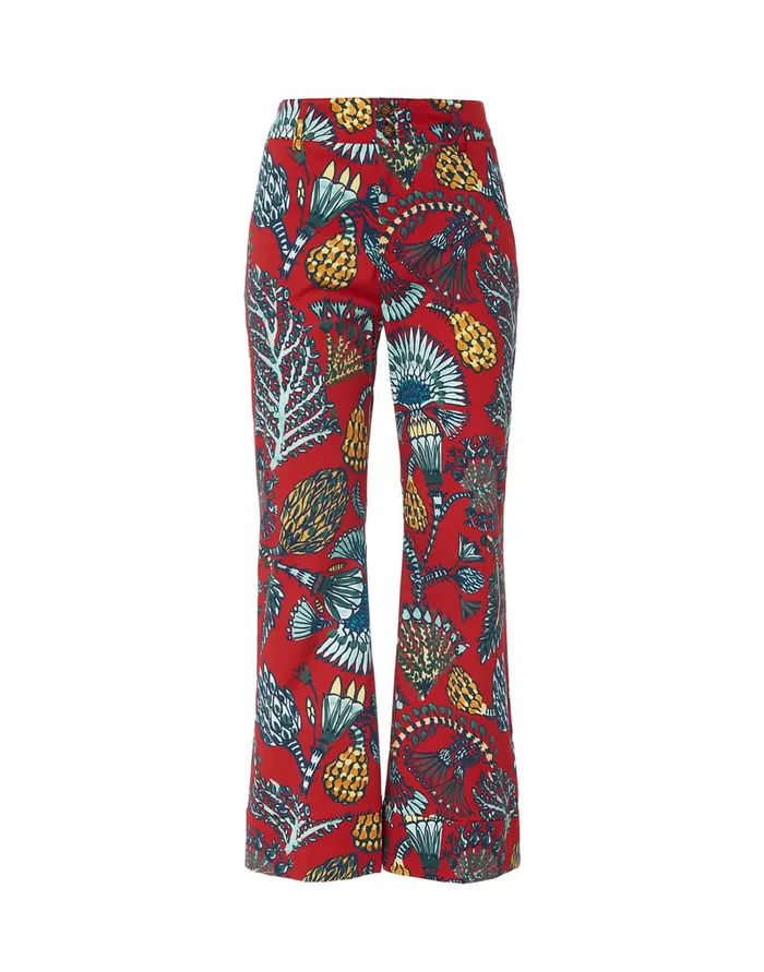 La Doublej Hendrix Pants Sicomore Red In Heavy Stretch Cotton Women Shorts and Pants