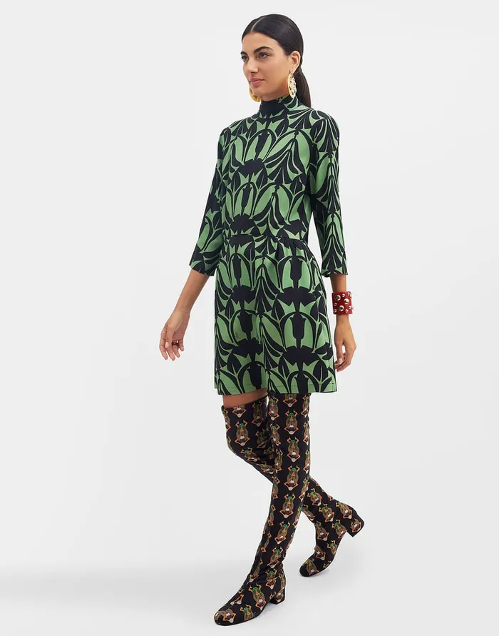 La Doublej Juliet Dress Papyrus Green In Sabl Satin Women Dresses