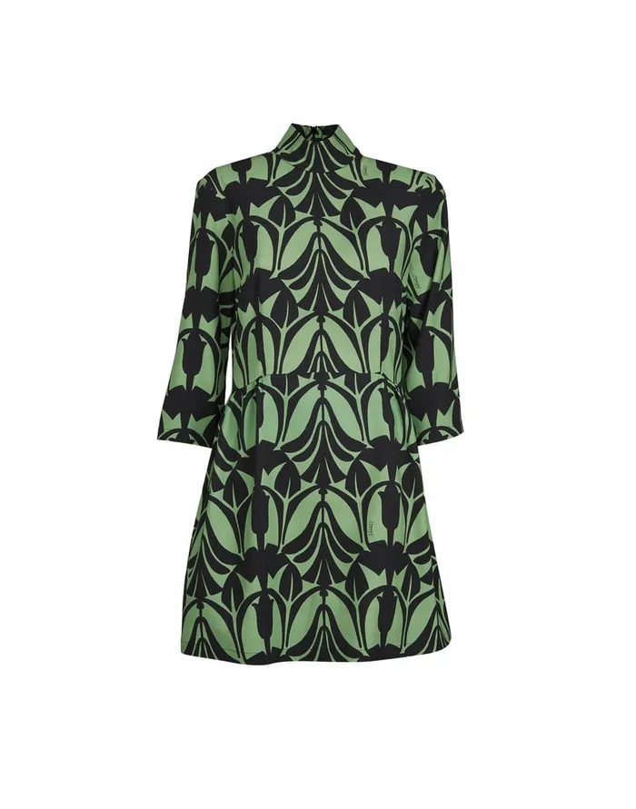 La Doublej Juliet Dress Papyrus Green In Sabl Satin Women Dresses