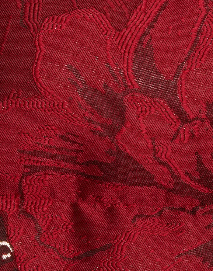 La Doublej La Comasca Puffer Bomber Ruby Red In Jacquard Women Outerwear