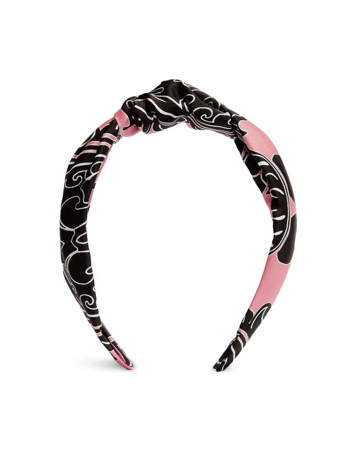 La Doublej Love Knot Headband Oltrarno Pink In Twill Women Hair Accessories