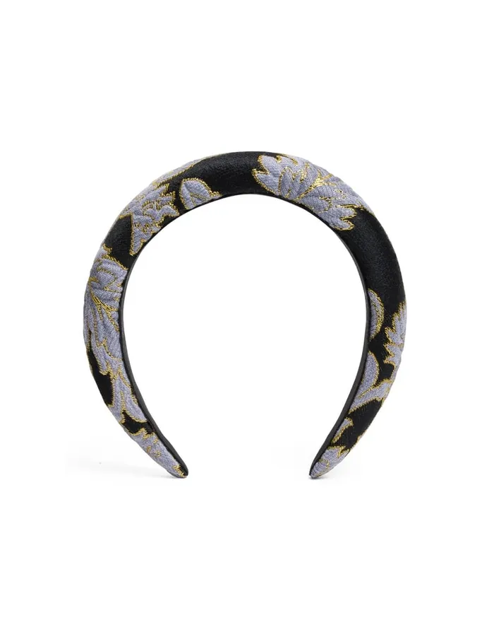La Doublej Medici Headband Lark Black In Jacquard Women Hair Accessories