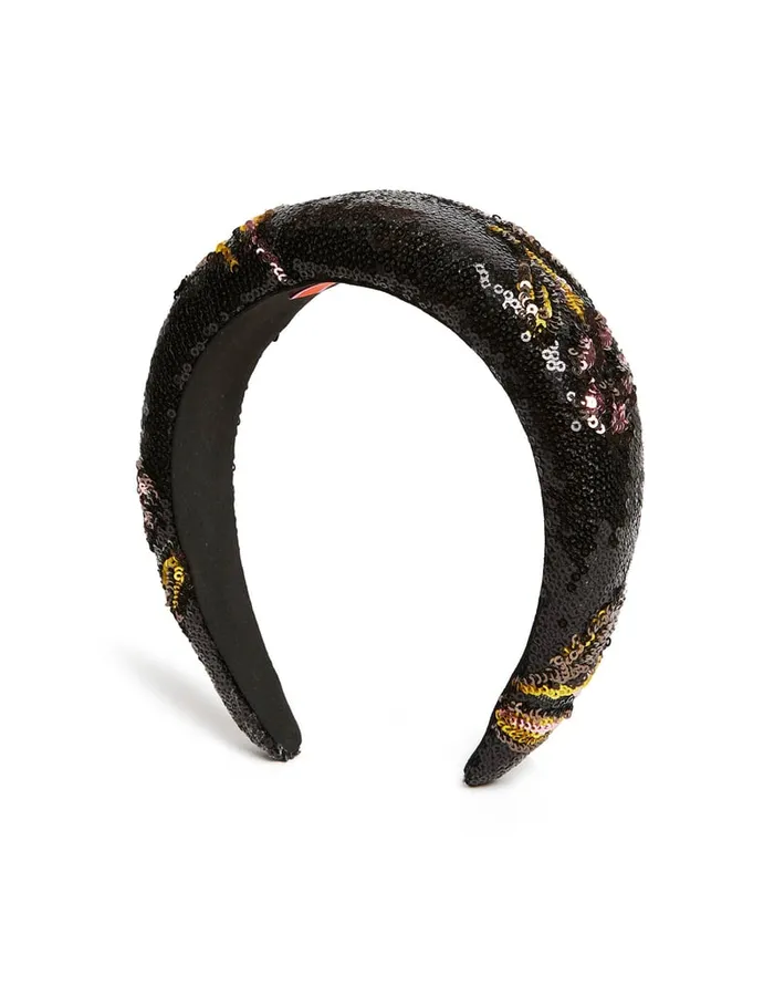 La Doublej Medici Headband Mayfair Black In Paillettes Women Hair Accessories