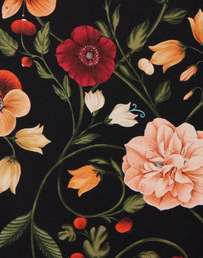 La Doublej Mini Supreme Swing Dress Botticelli Black In Silk Twill Women Dresses