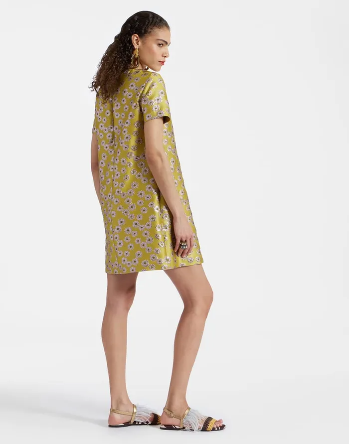 La Doublej Mini Swing Dress Margarita In Jacquard Women Party Dressing