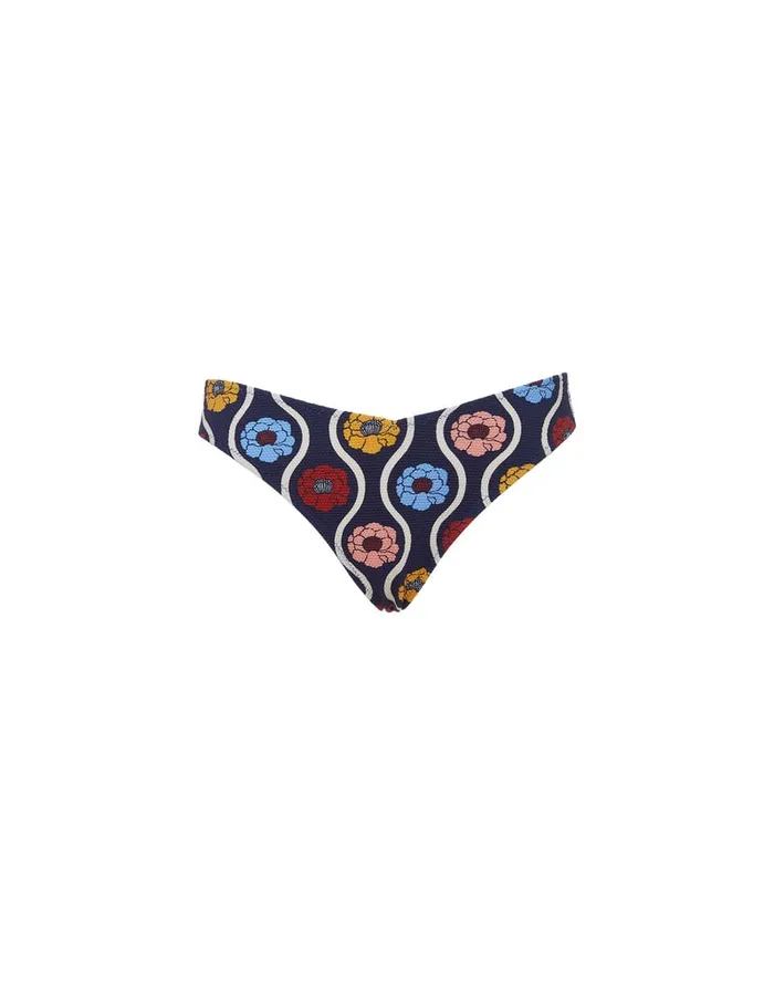 La Doublej Mirage Bottom Whitsun Mini Blue In Piquet Lycra Women Swimwear