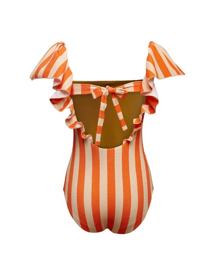 La Doublej Scarlett Swimsuit Riviera In Piquet Lycra Women Swimwear