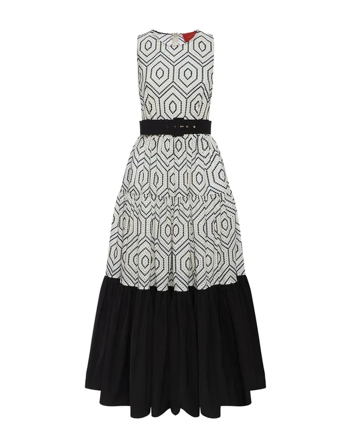 La Doublej Sleeveless Big Dress Solid Ivory In Cotton Sangallo Women Dresses