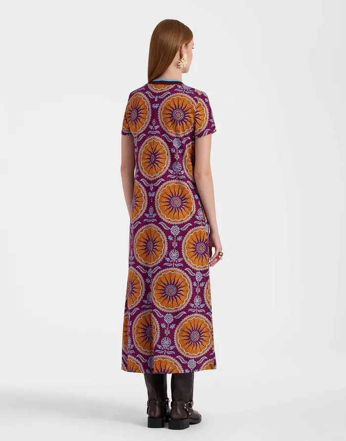 La Doublej Sporty Swing Dress Sovereign Purple In Cotton Jersey Women Dresses