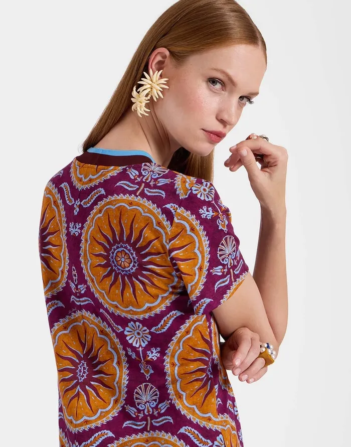 La Doublej Sporty Swing Dress Sovereign Purple In Cotton Jersey Women Dresses