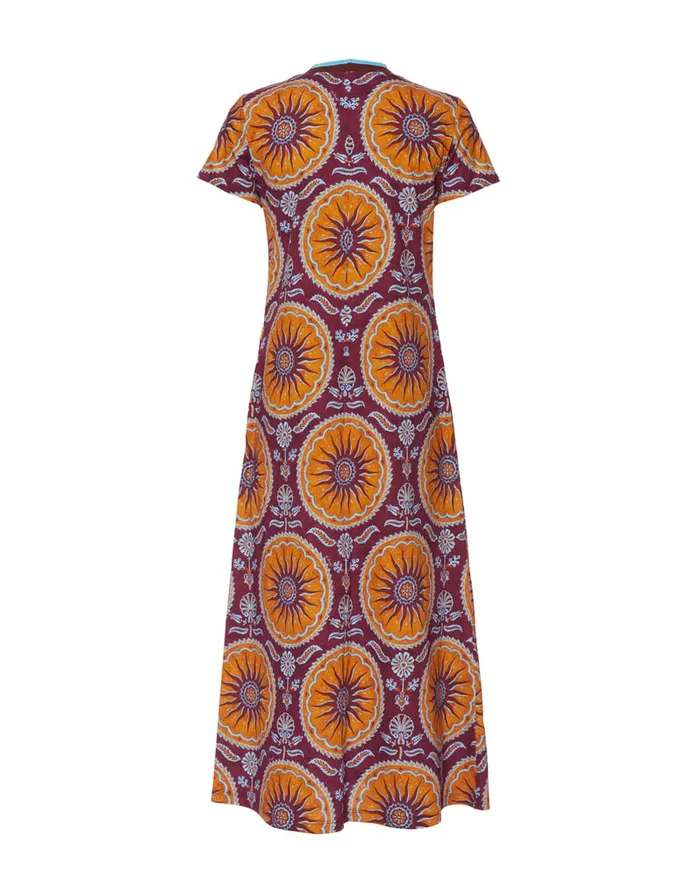 La Doublej Sporty Swing Dress Sovereign Purple In Cotton Jersey Women Dresses
