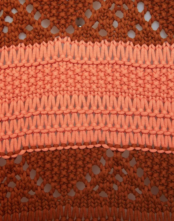 La Doublej Summer Bolero Solid Pink In Cable Chain Women Knitwear