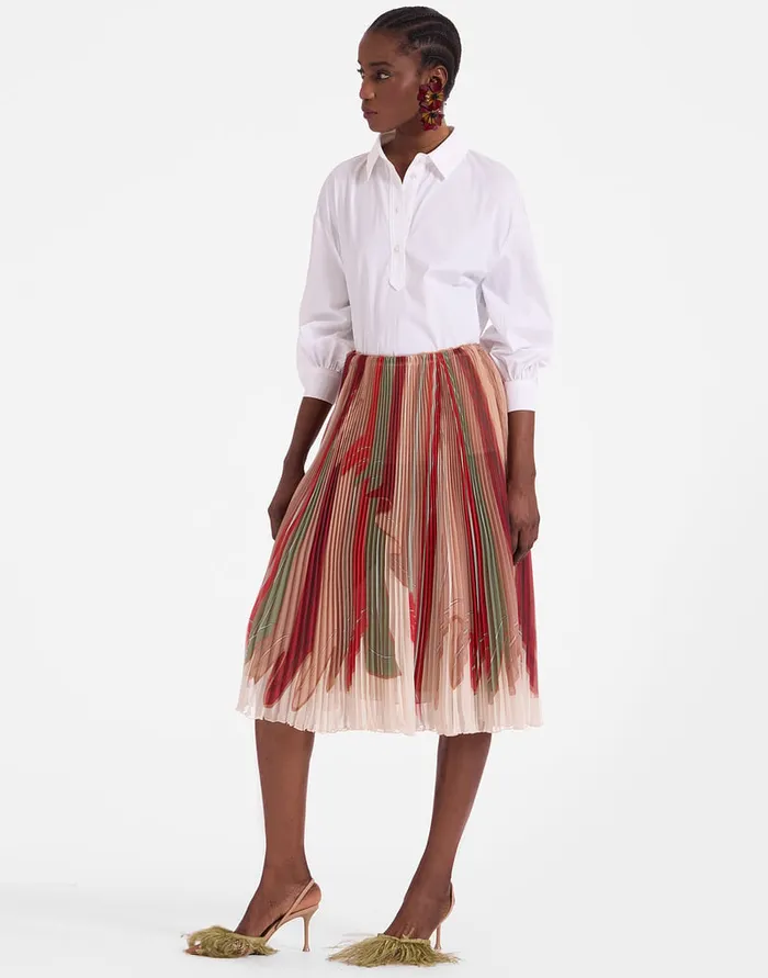 La Doublej Supremes Skirt Twist Place Multicolor In Techno Chiffon Women Skirts