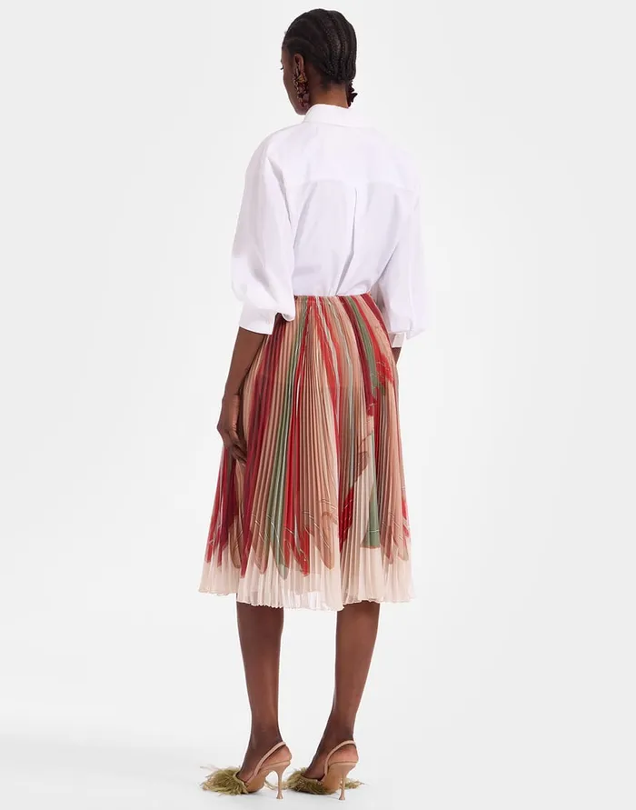 La Doublej Supremes Skirt Twist Place Multicolor In Techno Chiffon Women Skirts