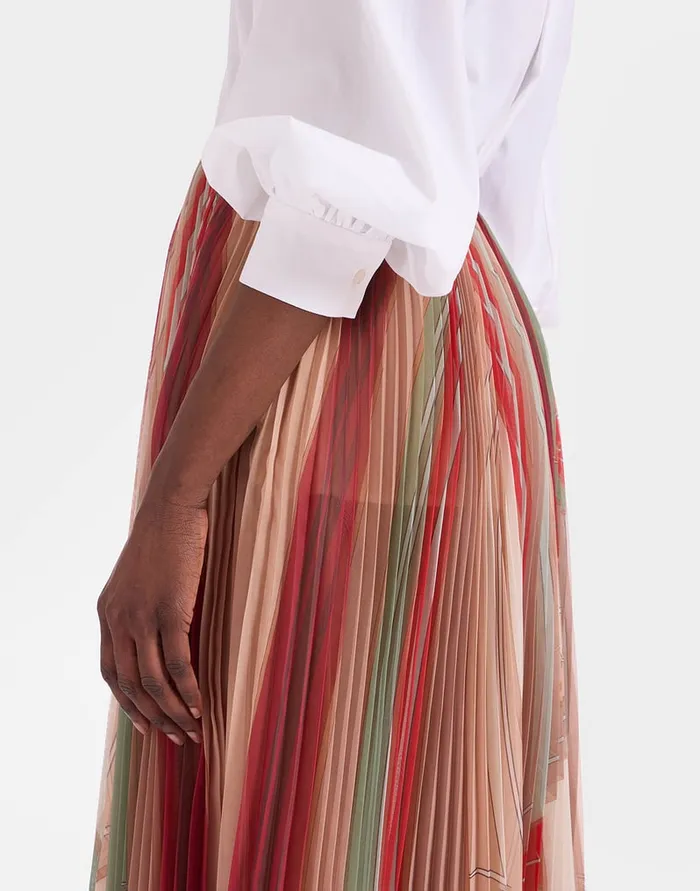 La Doublej Supremes Skirt Twist Place Multicolor In Techno Chiffon Women Skirts
