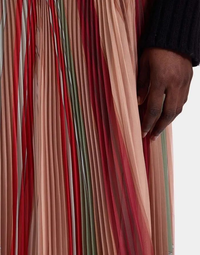 La Doublej Supremes Skirt Twist Place Multicolor In Techno Chiffon Women Skirts