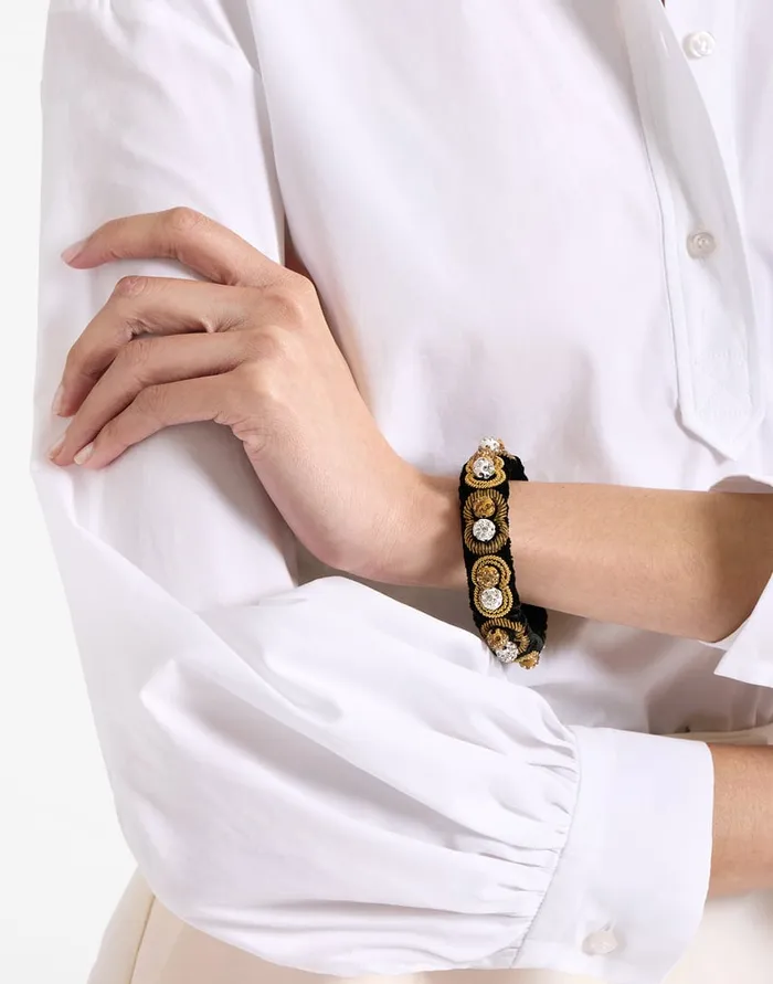La Doublej Tesoro Bracelet Solid Black In Velvet Women Jewelry