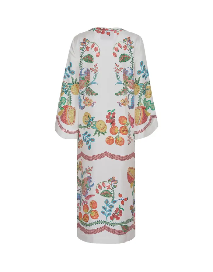 La Doublej The Kaftan Grenadilla Place Off White In Silk Twill Women Dresses