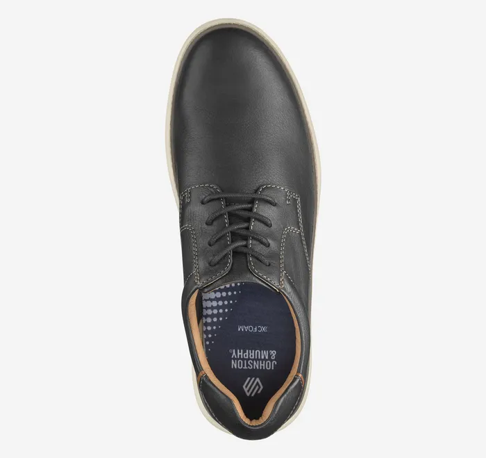 LaceUps Johnston and Murphy Men McGuffey 2 Plain Toe Black Full Grain