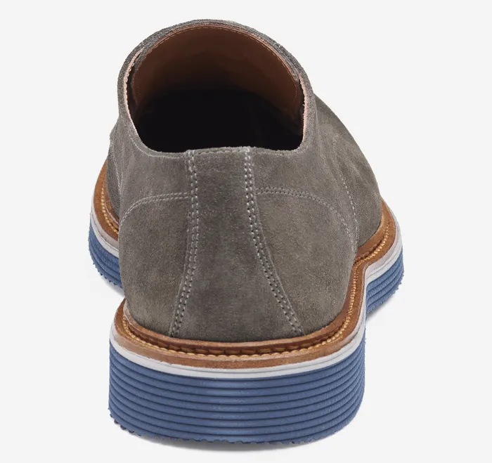 LaceUps Men Jenson Plain Toe Gray Italian Suede Johnston and Murphy