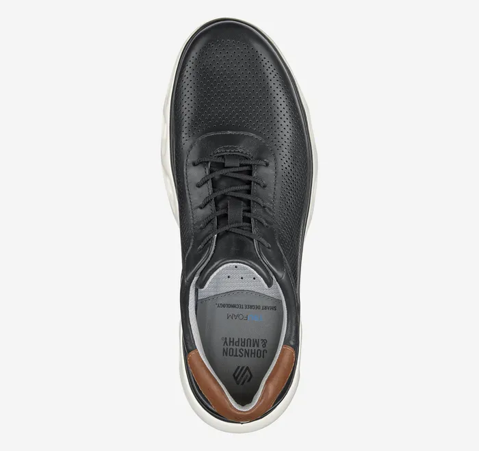 LaceUps Men Johnston and Murphy Reactivate UThroat Black Full Grain