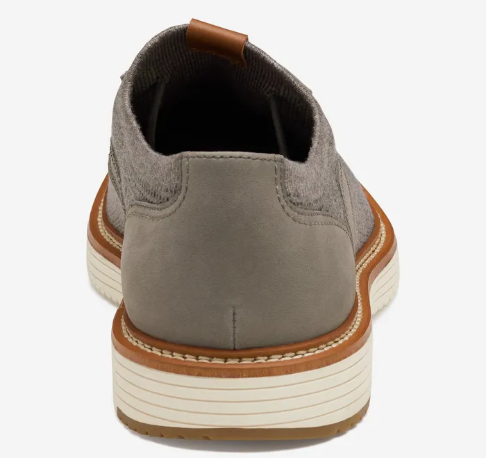 LaceUps Men Johnston and Murphy Upton Knit Plain Toe Gray Knit