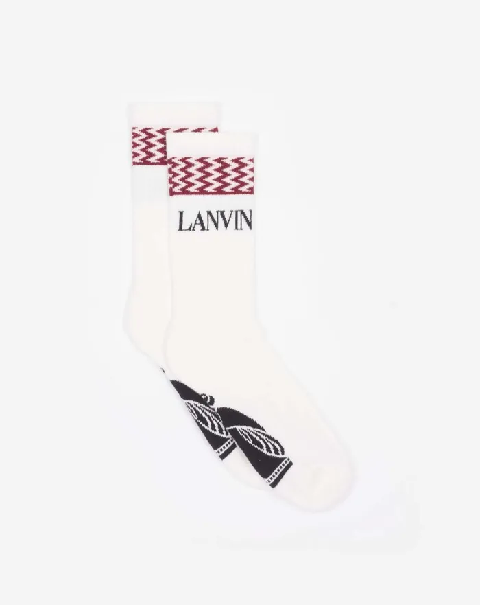 Lanvin Curb Socks Pinkredwood Men Lanvin Socks