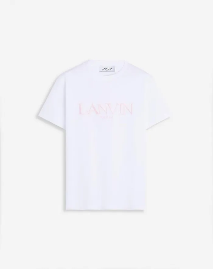Lanvin Embroidered Classic Tshirt Optic White Women Lanvin TShirts and Sweatshirts
