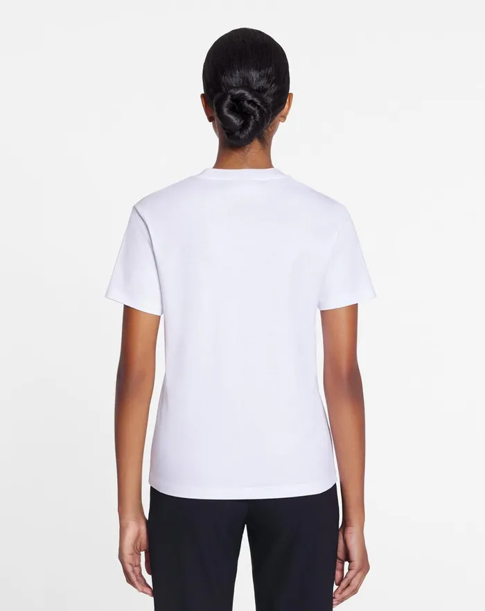 Lanvin Embroidered Classic Tshirt Optic White Women Lanvin TShirts and Sweatshirts Lanvin Embroidered Classic Tshirt Optic White Women Lanvin TShirts and Sweatshirts