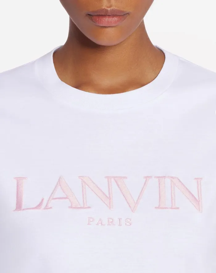 Lanvin Embroidered Classic Tshirt Optic White Women Lanvin TShirts and Sweatshirts Lanvin Embroidered Classic Tshirt Optic White Women Lanvin TShirts and Sweatshirts