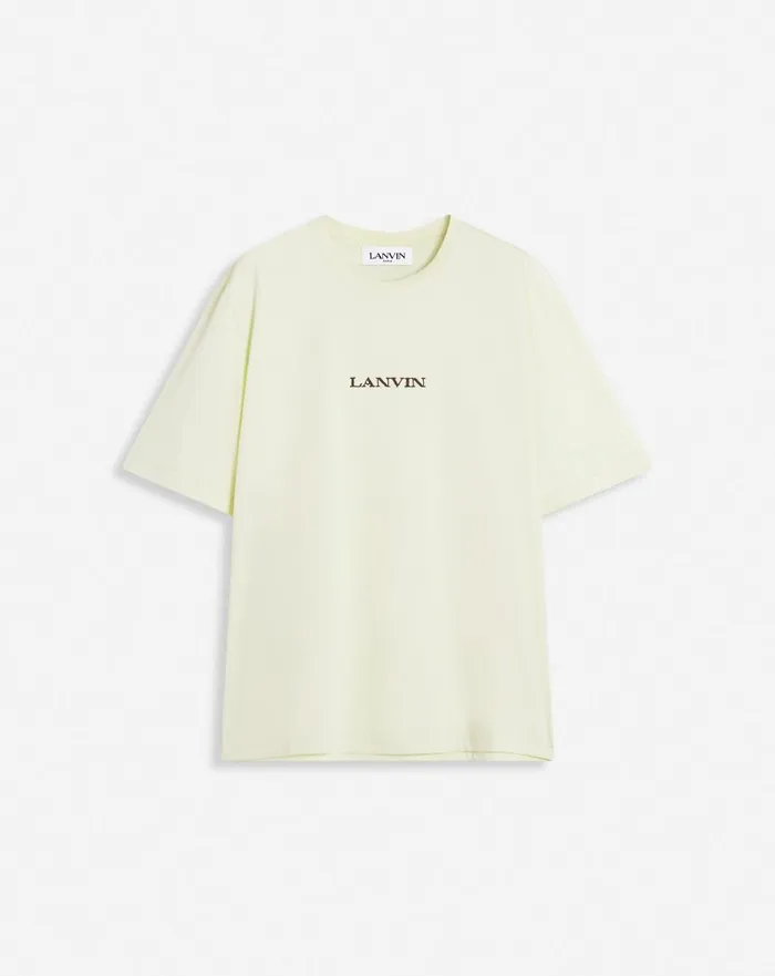 Lanvin Embroidered Classic Tshirt Quartz Men Lanvin Tshirts and Polos