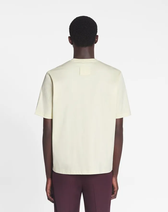 Lanvin Embroidered Classic Tshirt Quartz Men Lanvin Tshirts and Polos Lanvin Embroidered Classic Tshirt Quartz Men Lanvin Tshirts and Polos