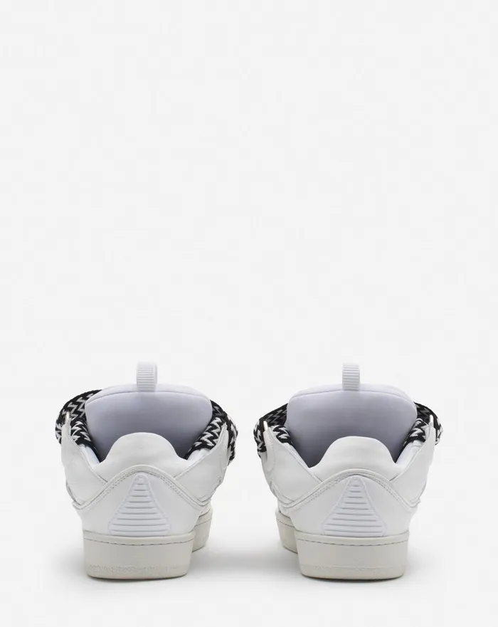 Lanvin X Future Curb 30 Leather Sneakers For Men Whiteblack Men Lanvin Sneakers